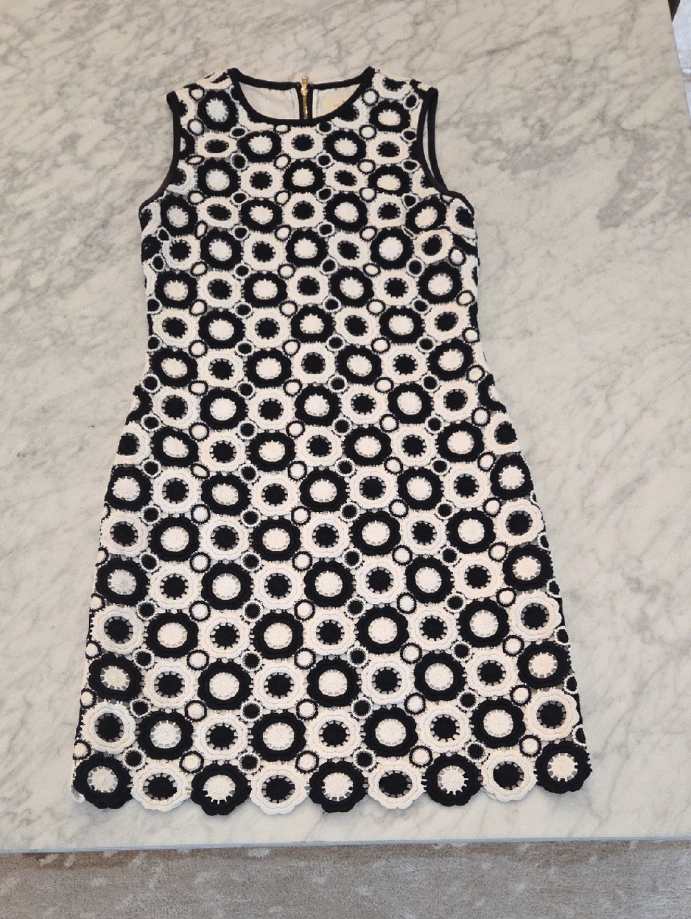 Black and White Crochet A-Line Dress, Kate Spade